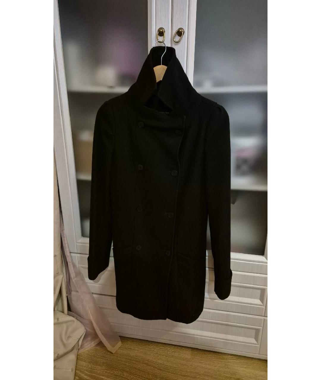 PATRIZIA PEPE Черное шерстяное пальто, фото 6