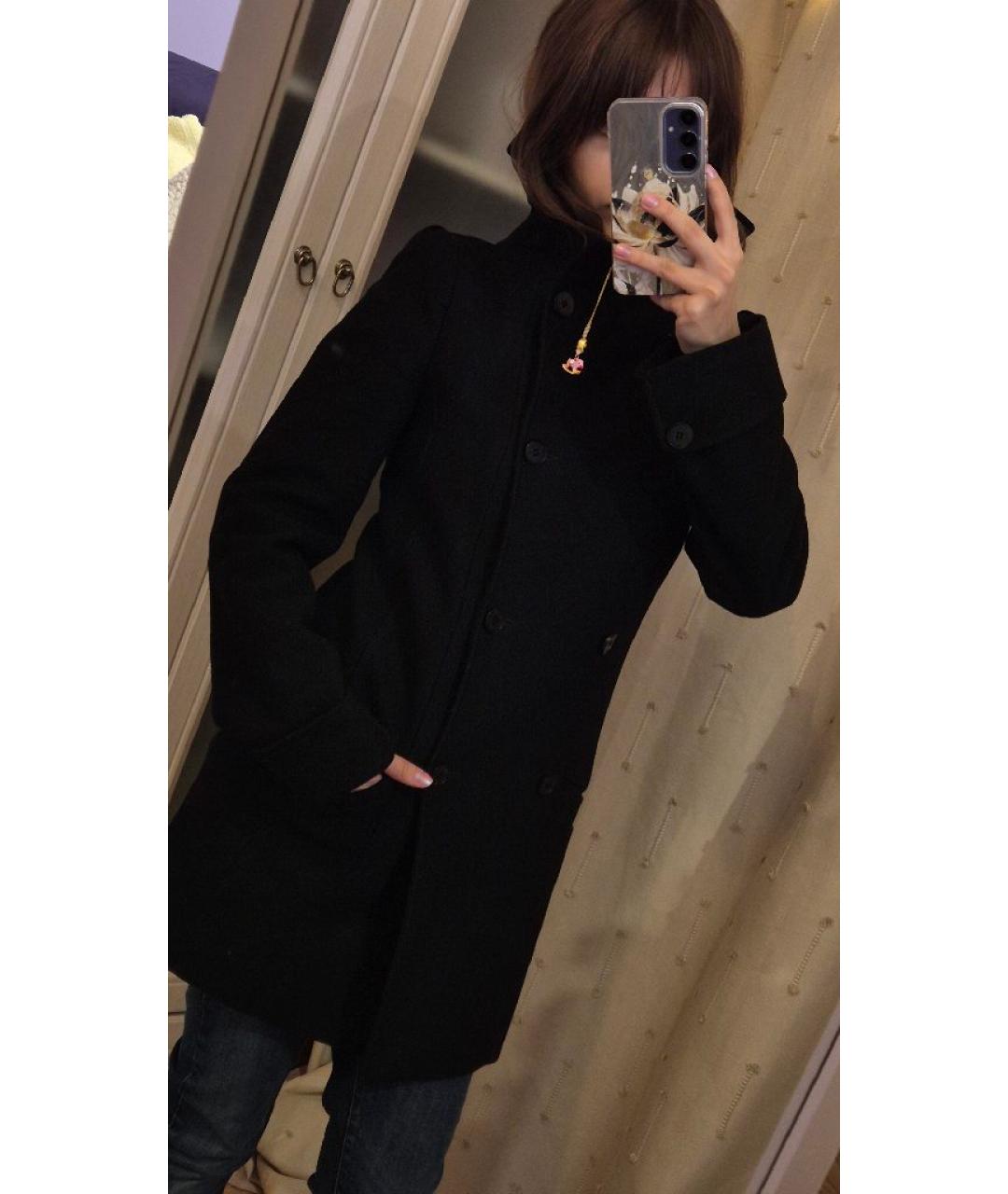 PATRIZIA PEPE Черное шерстяное пальто, фото 5