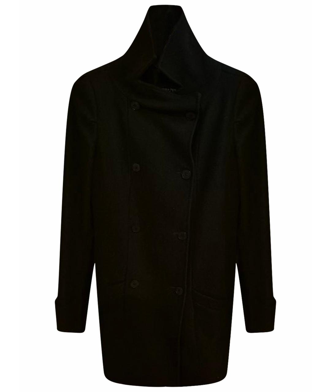 PATRIZIA PEPE Черное шерстяное пальто, фото 1