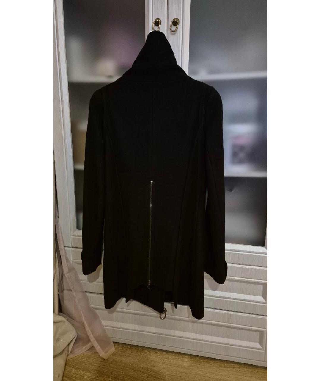 PATRIZIA PEPE Черное шерстяное пальто, фото 2