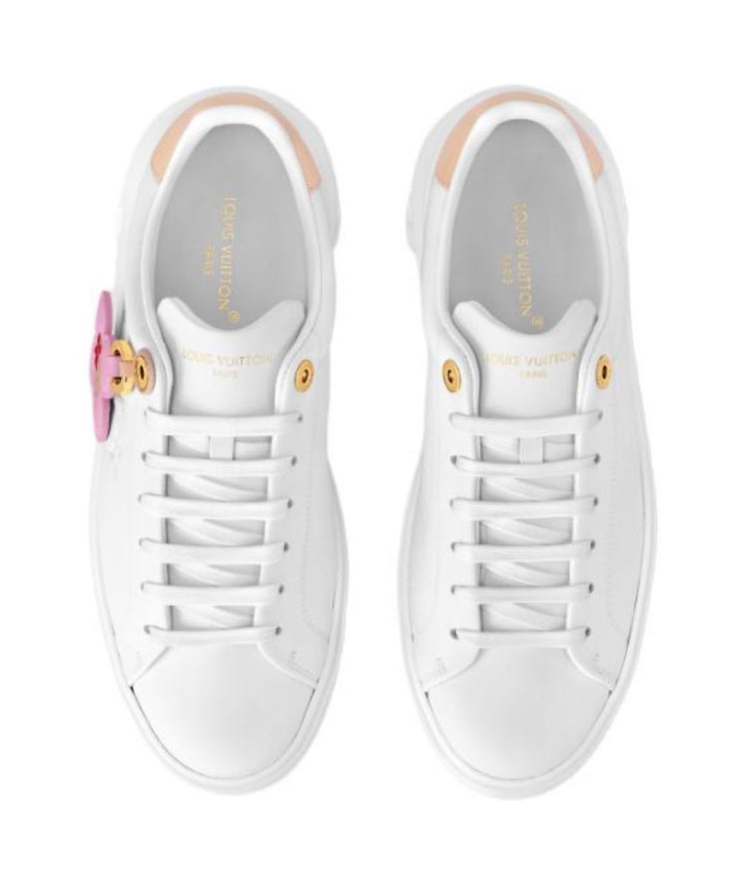 LOUIS VUITTON Белые кожаные кроссовки, фото 4