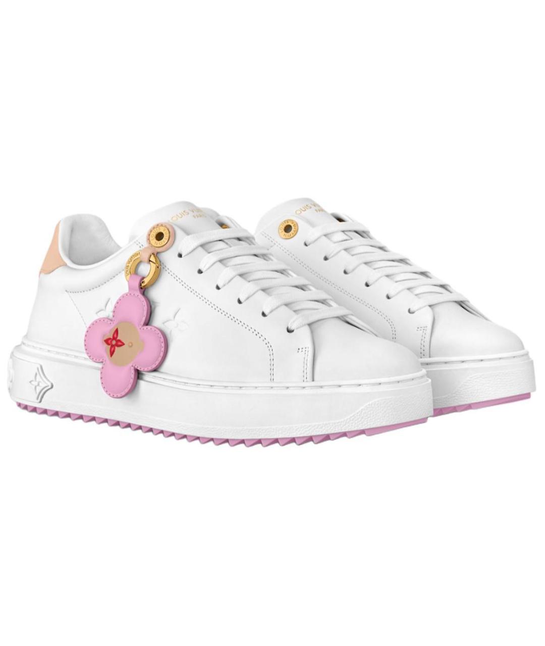 LOUIS VUITTON Белые кожаные кроссовки, фото 3