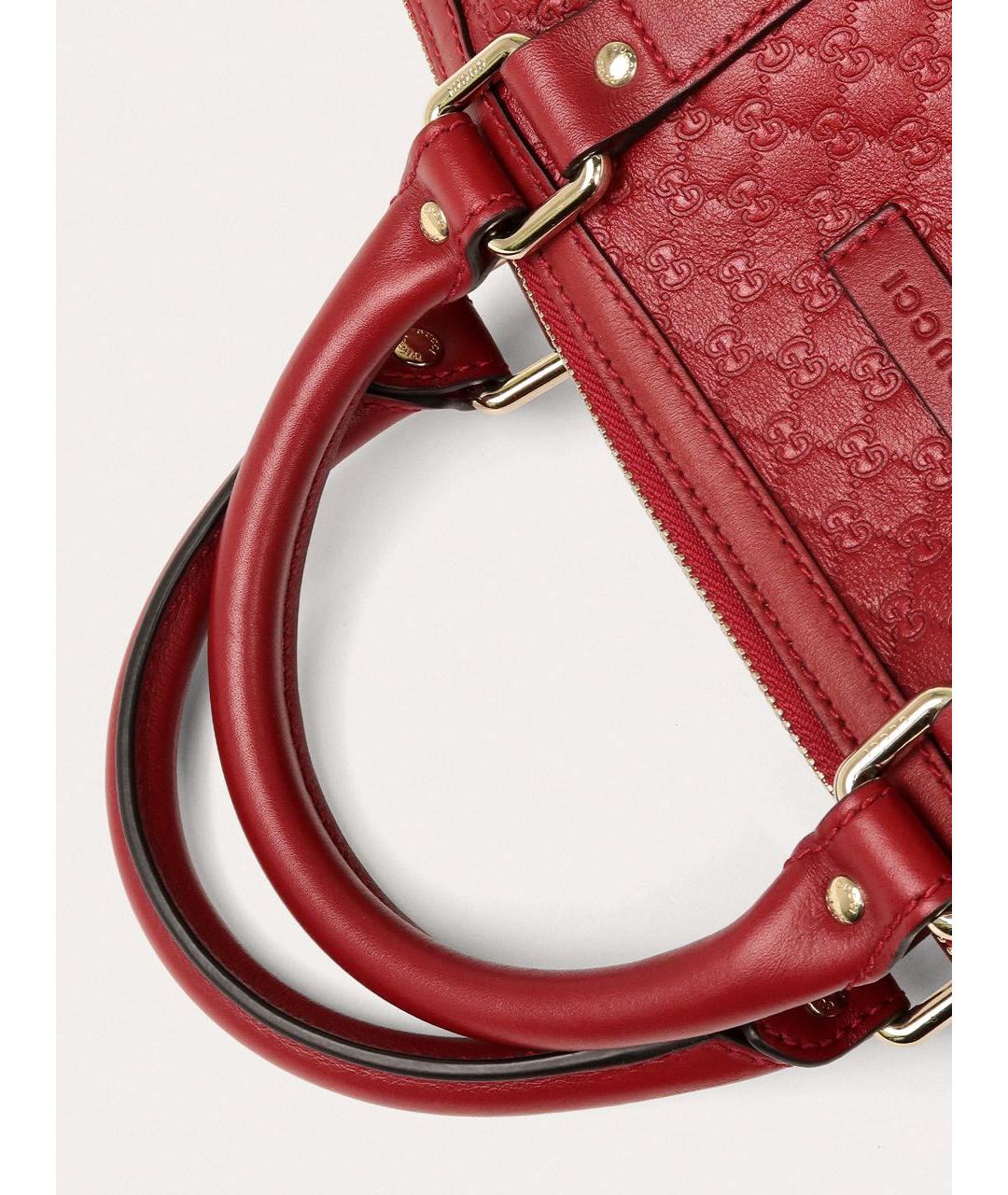 GUCCI Красная кожаная сумка с короткими ручками, фото 5