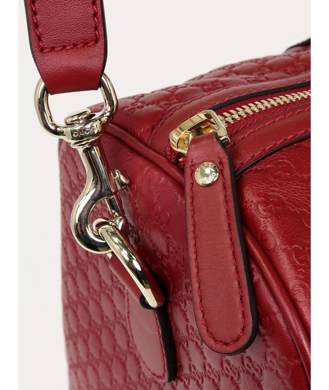 GUCCI Красная кожаная сумка с короткими ручками, фото 6