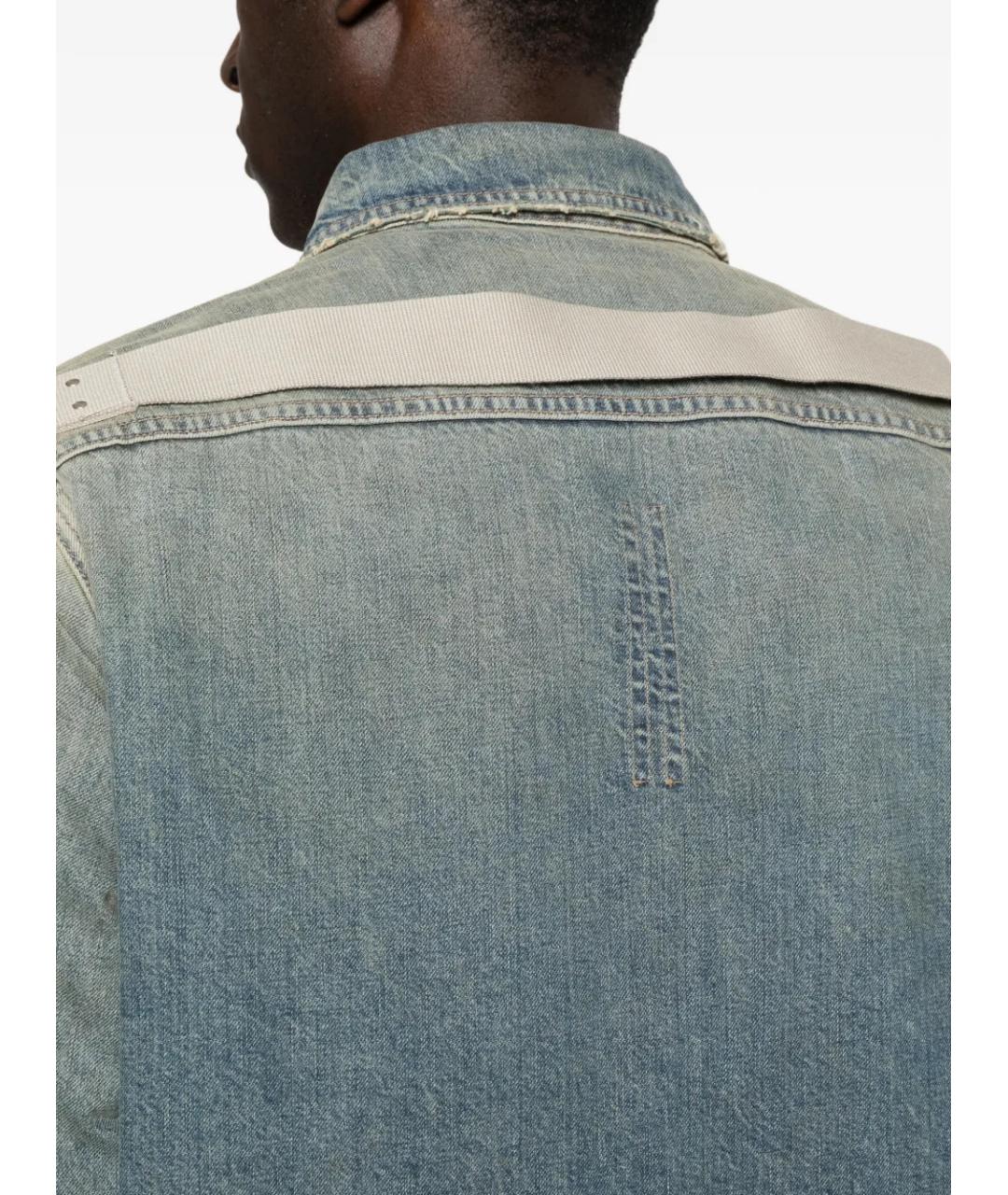 RICK OWENS DRKSHDW Синяя хлопковая кэжуал рубашка, фото 5