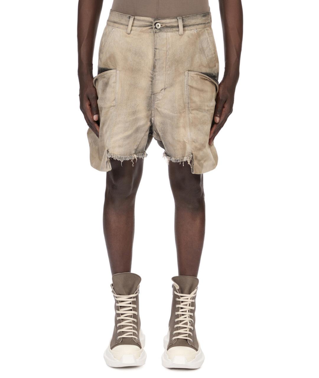 RICK OWENS DRKSHDW Коричневые хлопковые шорты, фото 3