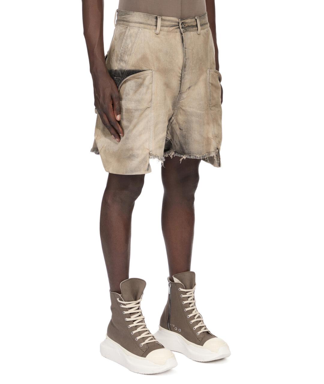 RICK OWENS DRKSHDW Коричневые хлопковые шорты, фото 4