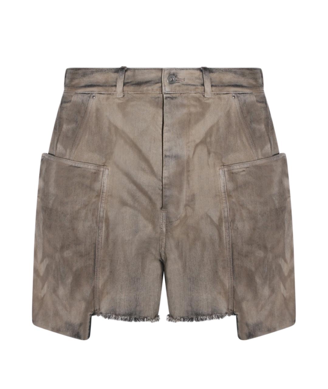 RICK OWENS DRKSHDW Коричневые хлопковые шорты, фото 1