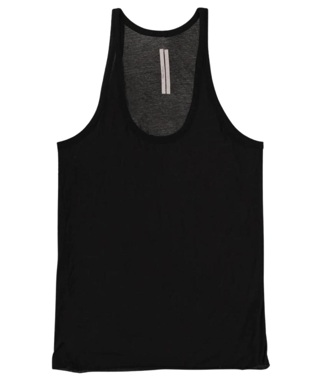 RICK OWENS Черная хлопковая майка, фото 1