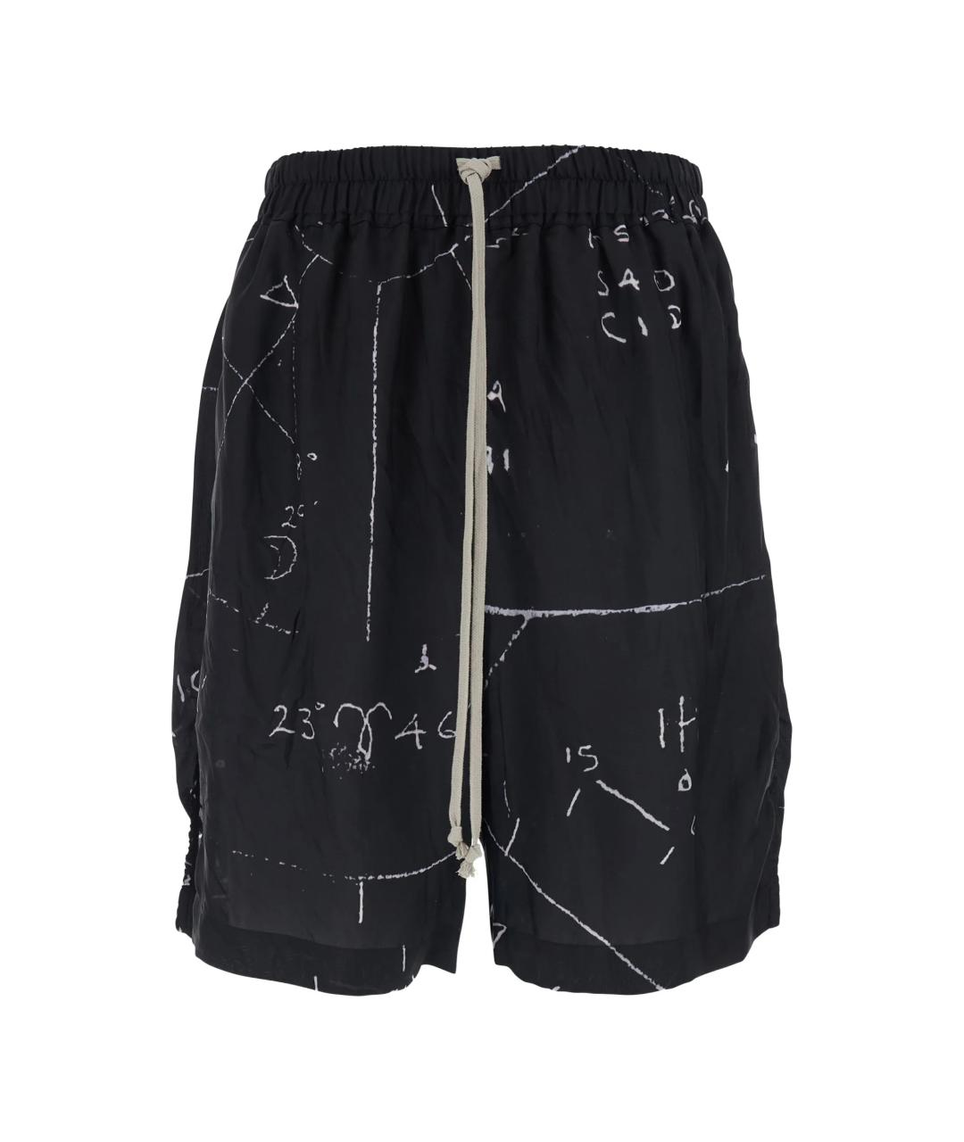 RICK OWENS Черные вискозные шорты, фото 1