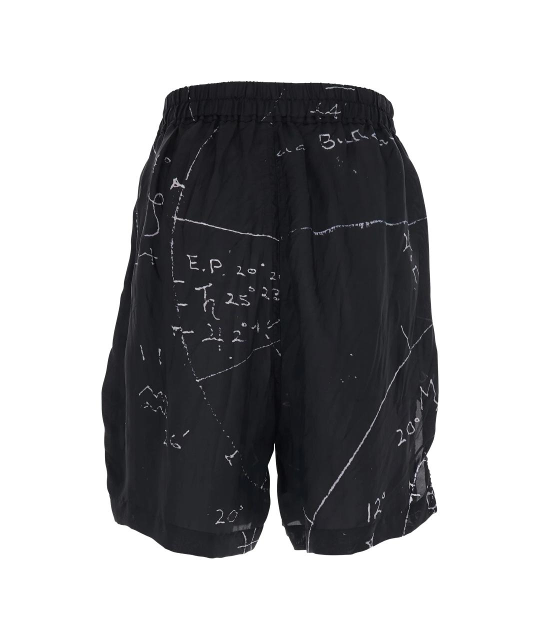 RICK OWENS Черные вискозные шорты, фото 2