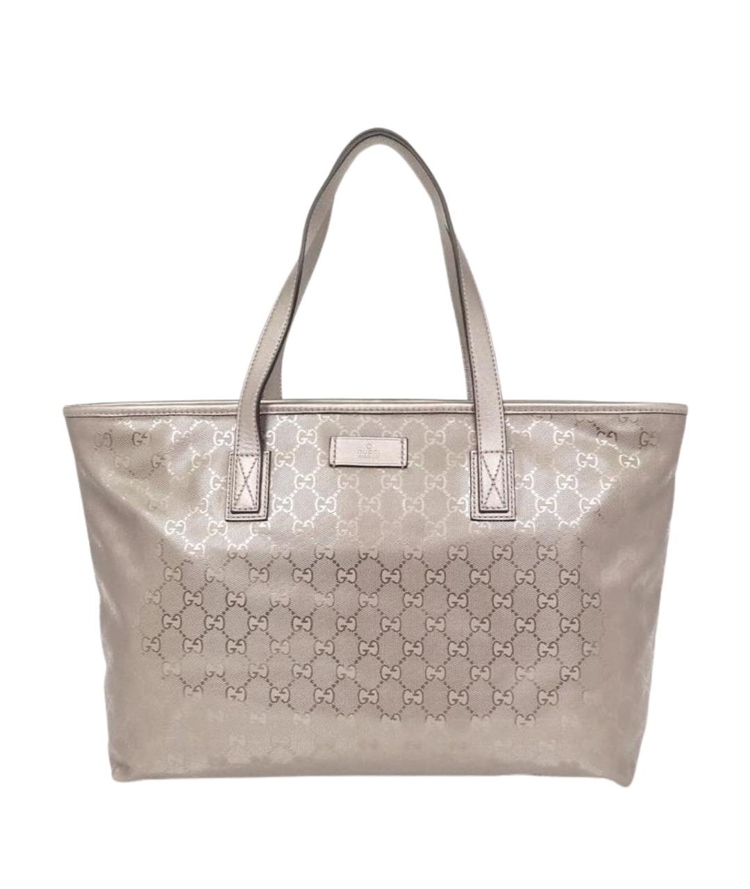 GUCCI Серебряная сумка тоут, фото 1