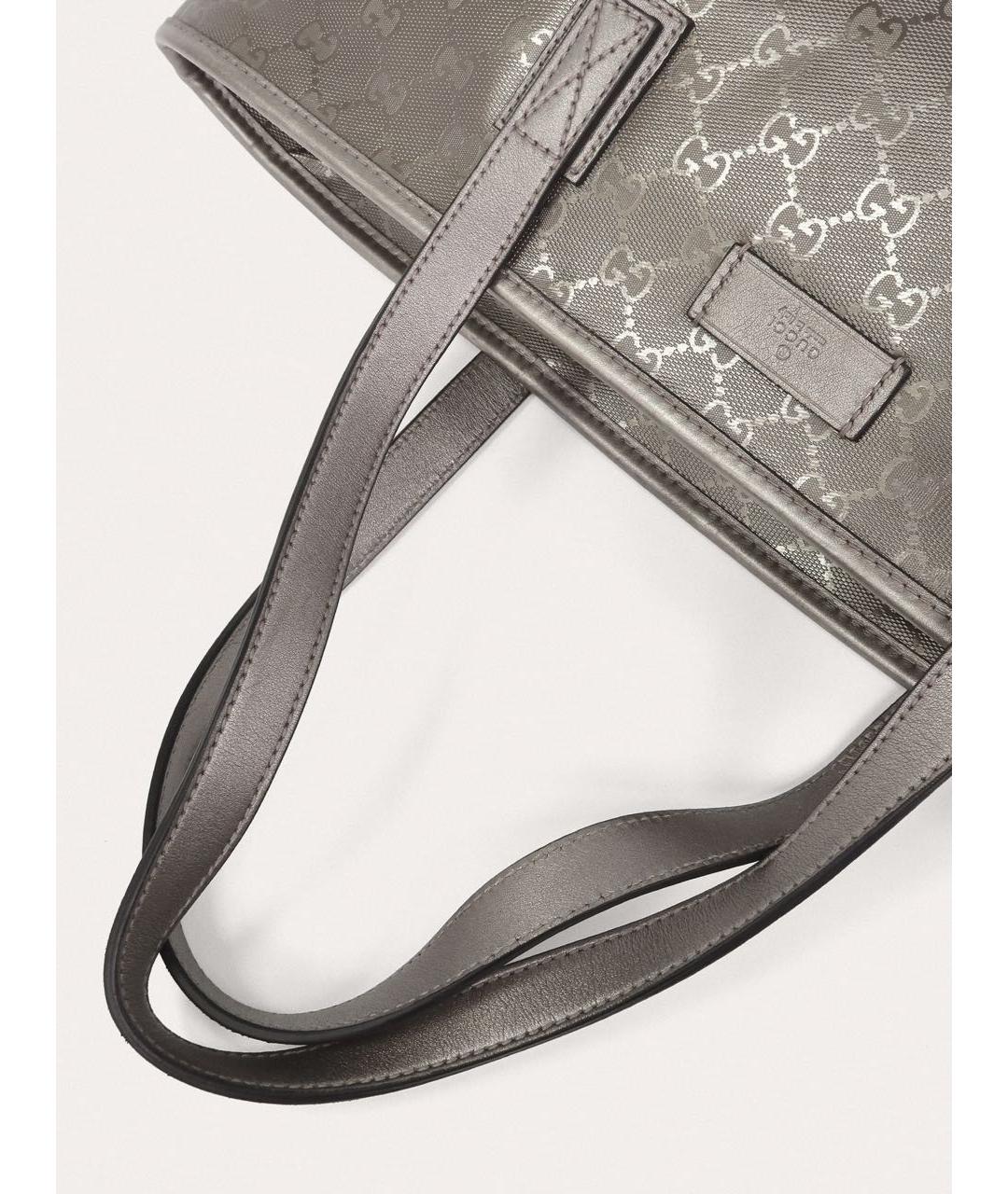 GUCCI Серебряная сумка тоут, фото 5