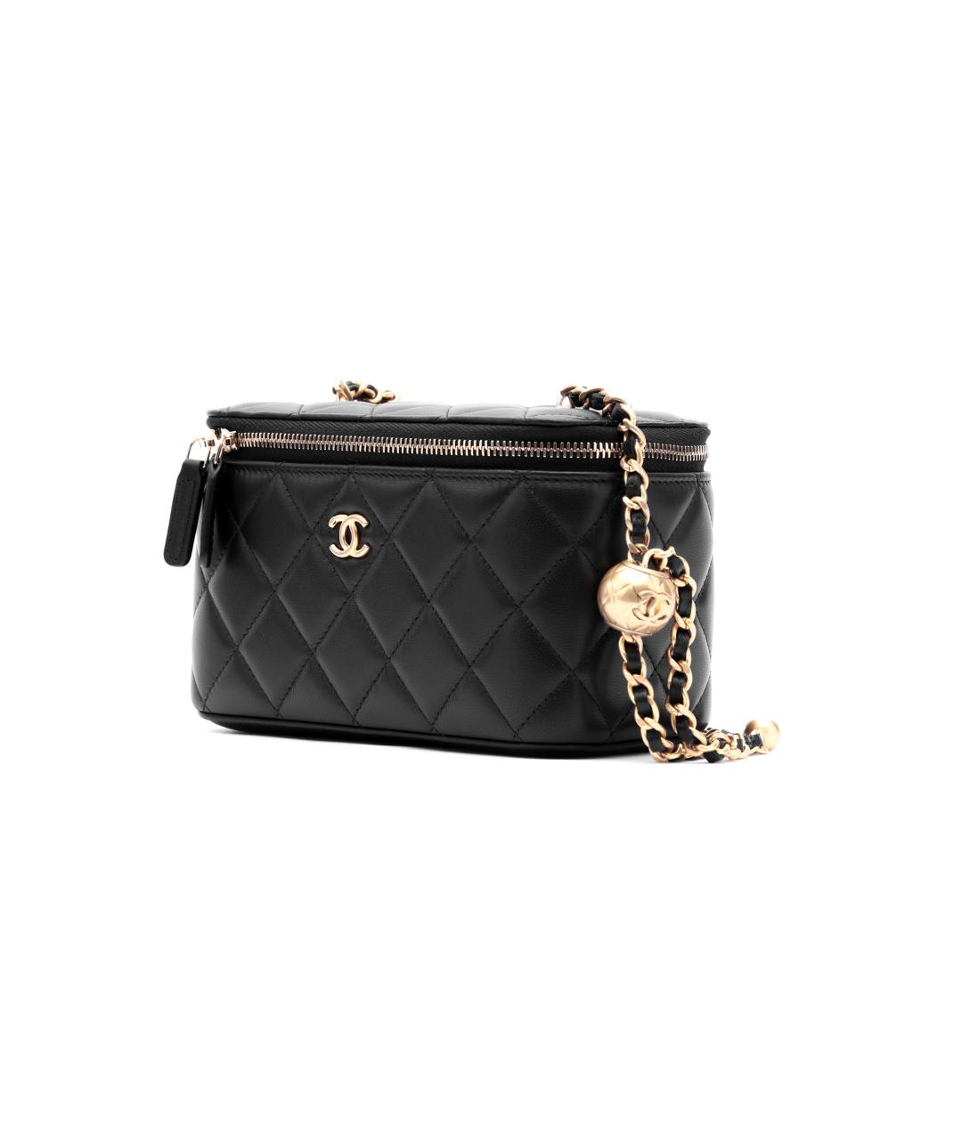 CHANEL Черная кожаная сумка через плечо, фото 2