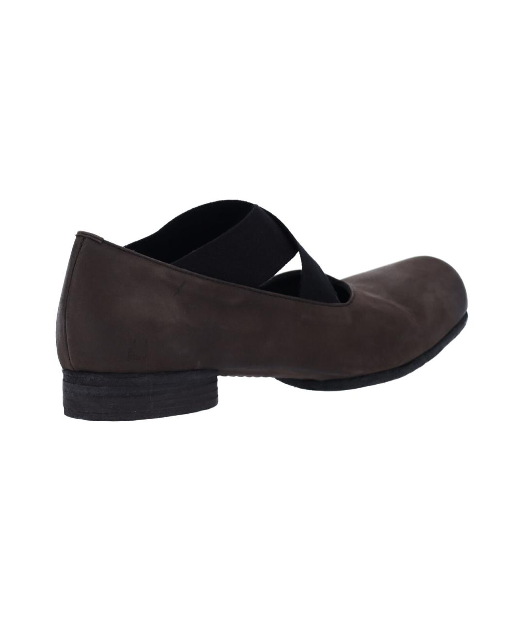 UMA WANG Коричневые замшевые балетки, фото 4