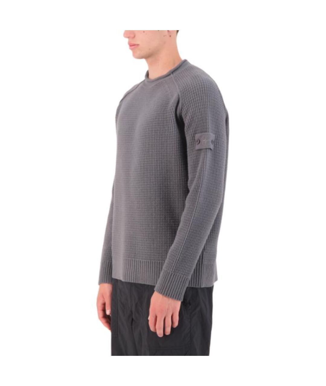STONE ISLAND Серый джемпер / свитер, фото 3