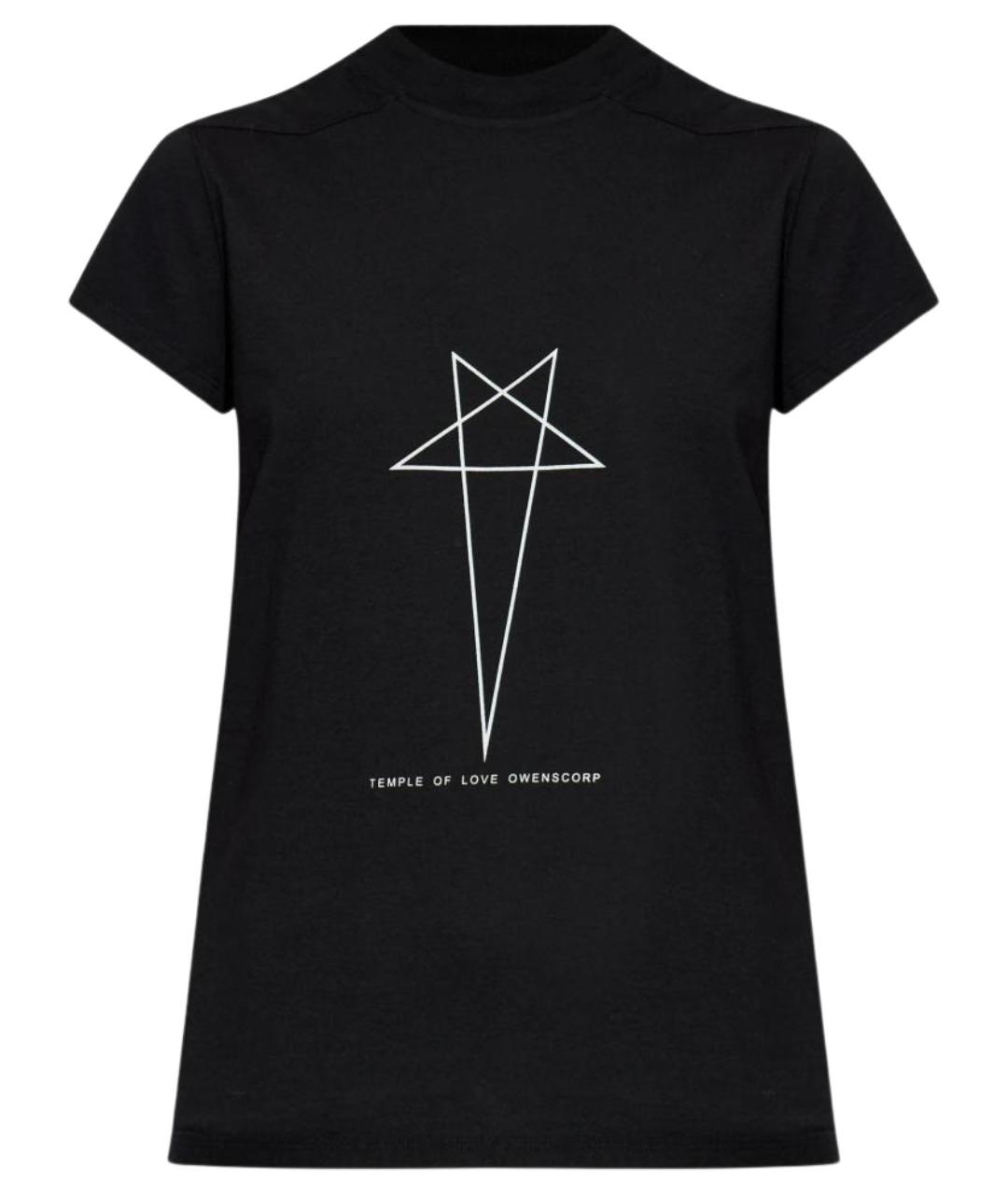 RICK OWENS DRKSHDW Черная хлопковая футболка, фото 1