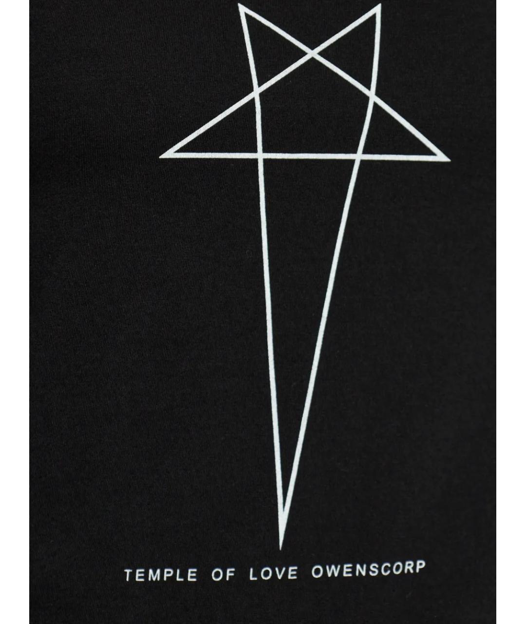 RICK OWENS DRKSHDW Черная хлопковая футболка, фото 5