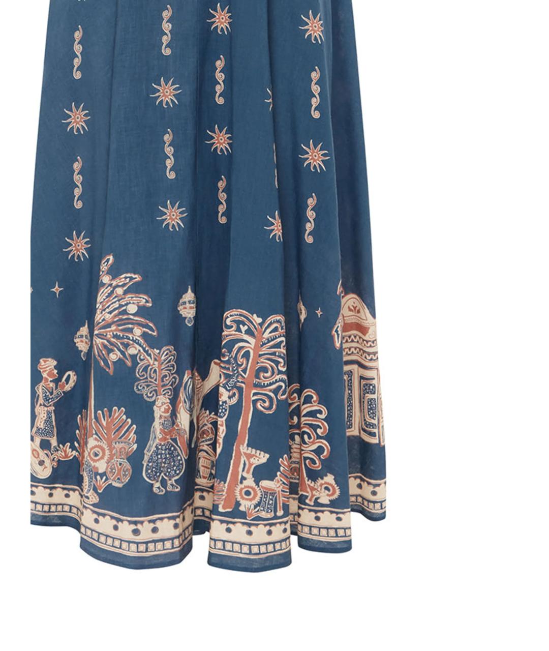 Alemais Синее льняное повседневное платье, фото 6