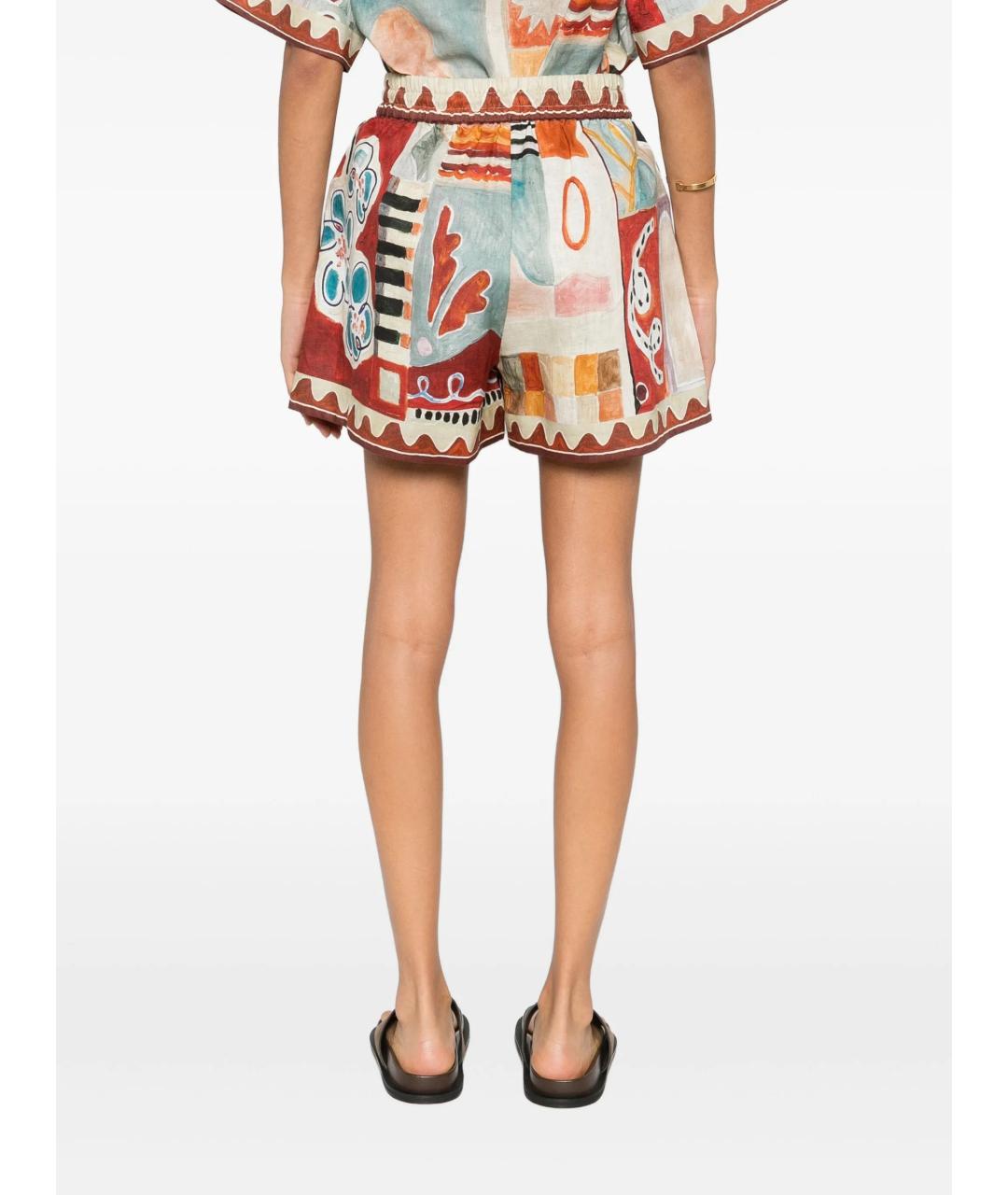 Alemais Мульти льняные шорты, фото 4