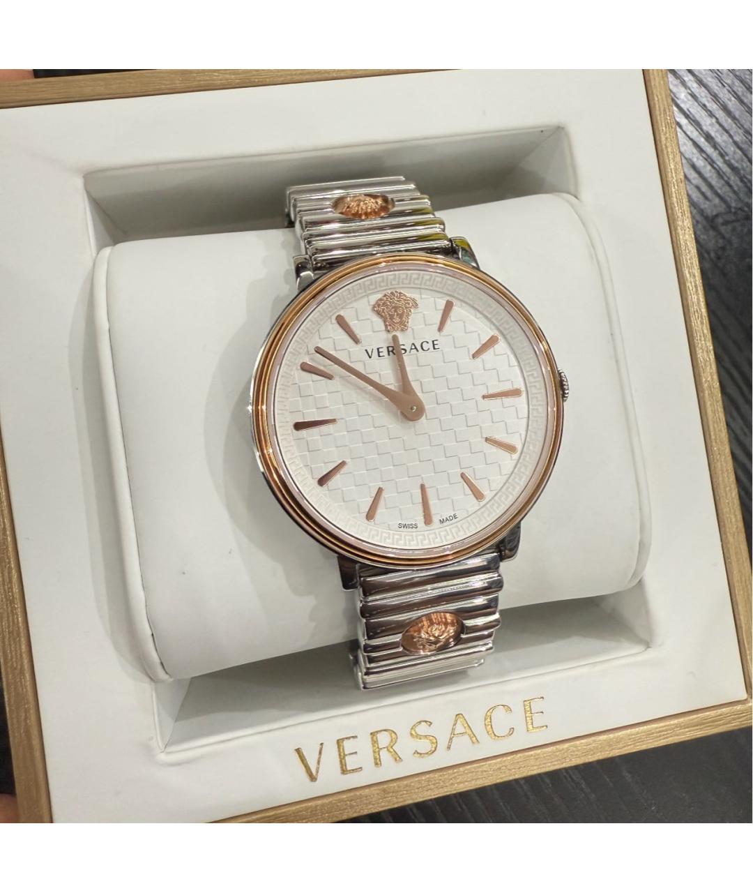 VERSACE Серебряные стальные часы, фото 6