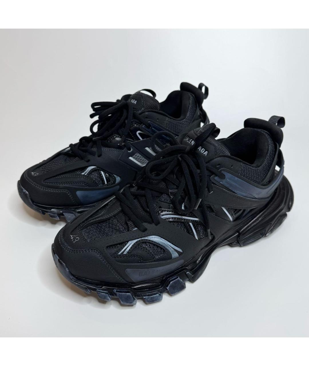 BALENCIAGA Черные текстильные низкие кроссовки / кеды, фото 2