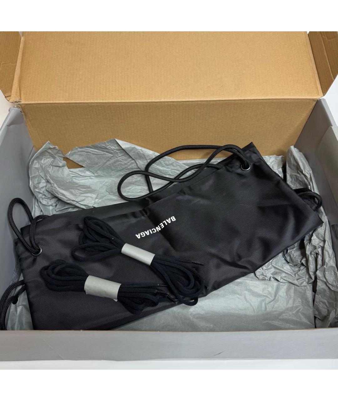 BALENCIAGA Черные текстильные низкие кроссовки / кеды, фото 7