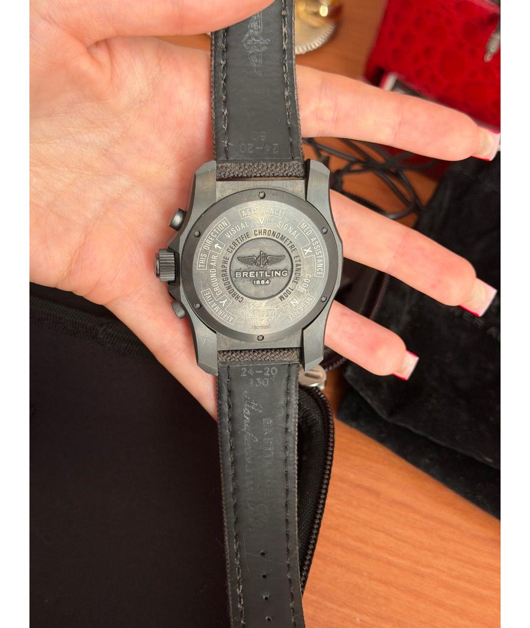 BREITLING Антрацитовые титановые часы, фото 2