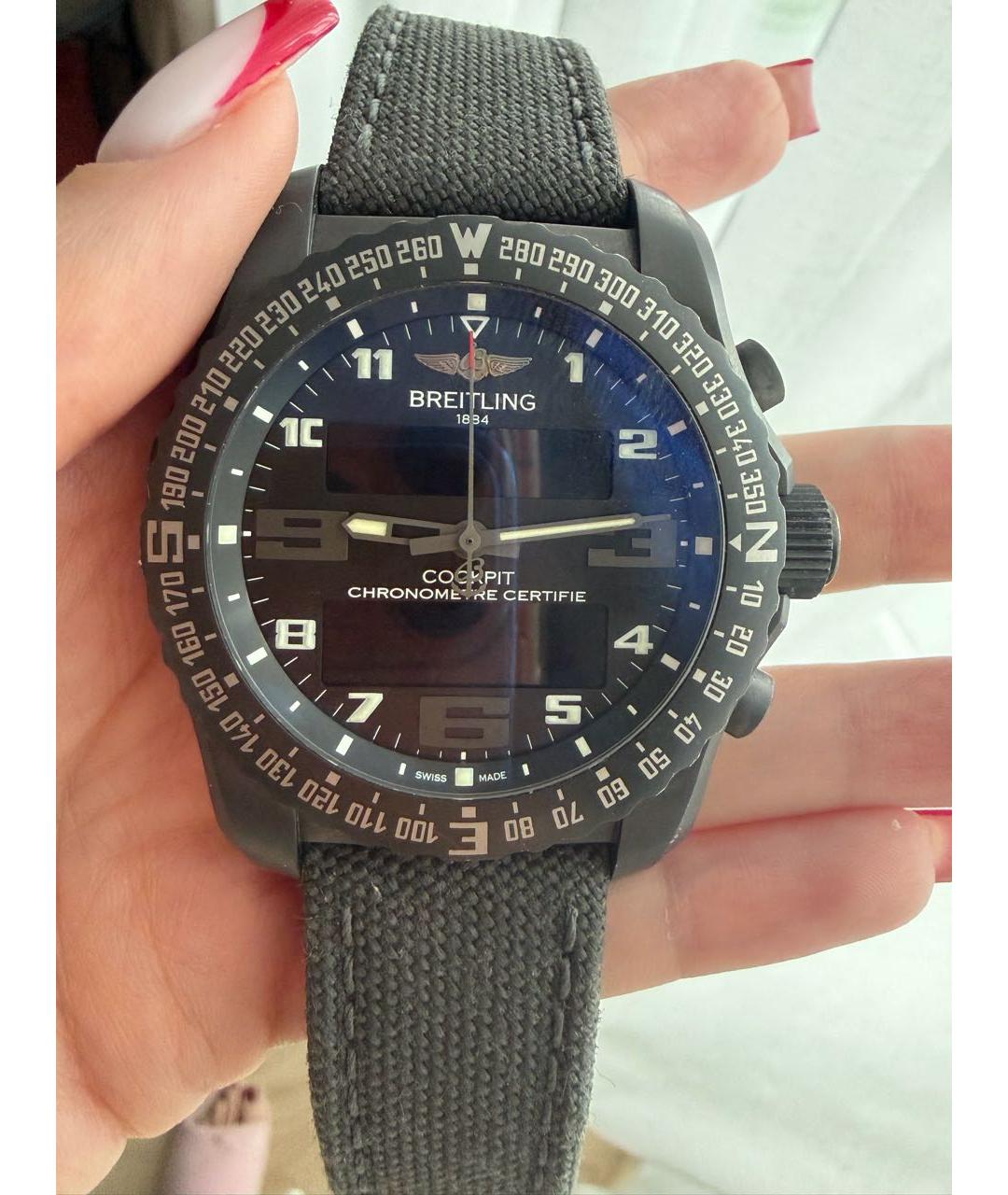 BREITLING Антрацитовые титановые часы, фото 3