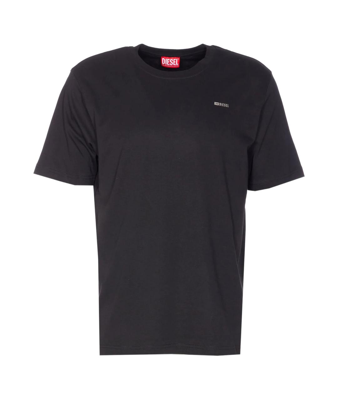 DIESEL Черная хлопковая футболка, фото 1