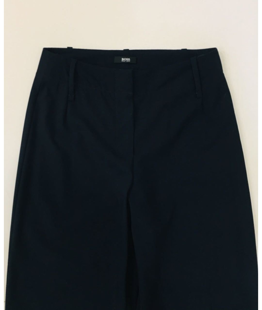 HUGO BOSS Темно-синие кашемировые прямые брюки, фото 7