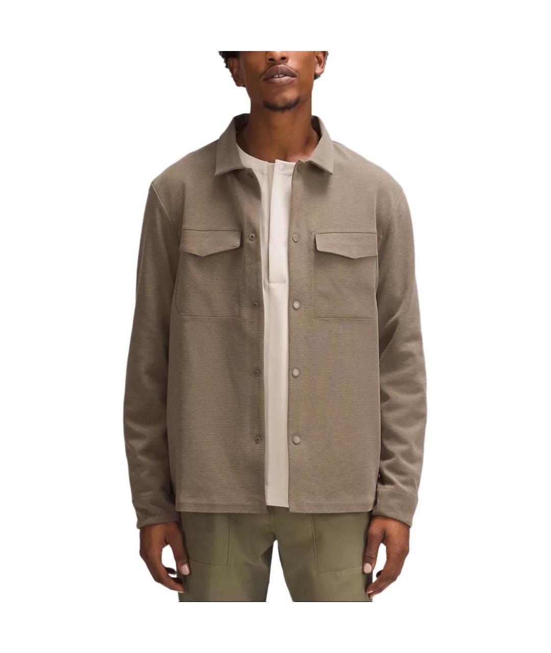 Lululemon Хаки кэжуал рубашка, фото 4