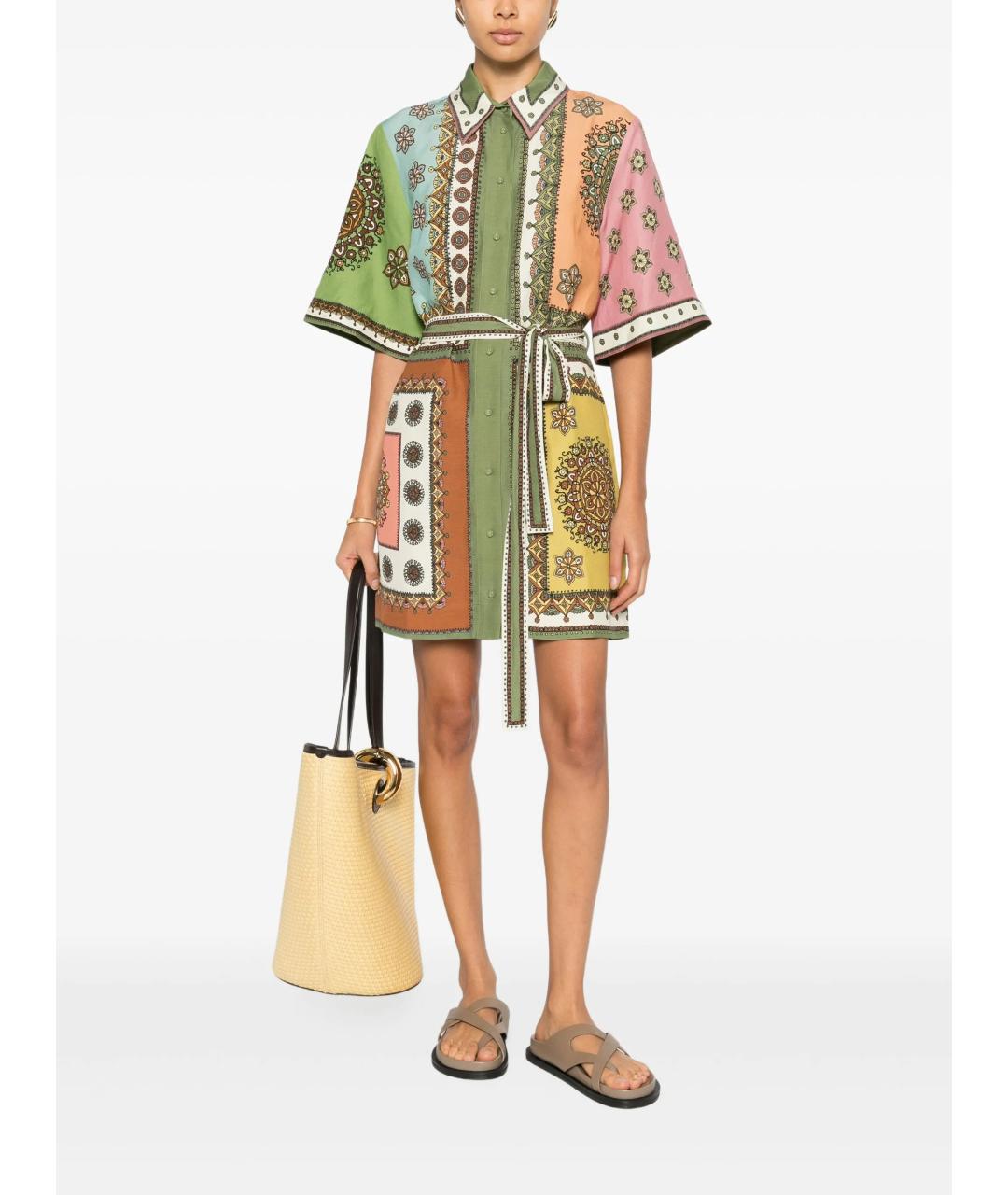 Alemais Мульти вискозное повседневное платье, фото 2