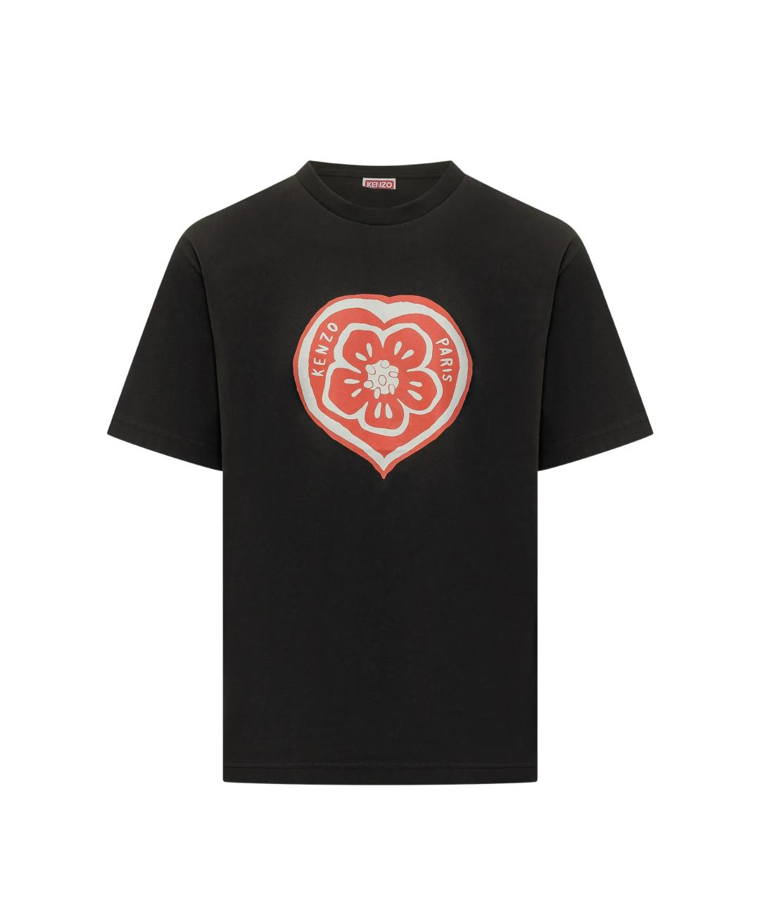 KENZO Черная хлопковая футболка, фото 1