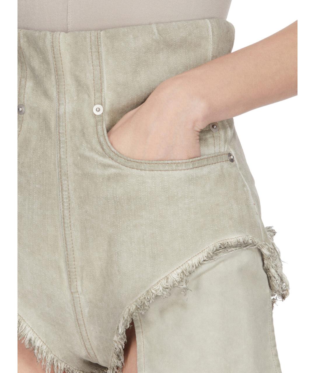 RICK OWENS DRKSHDW Бежевые хлопковые шорты, фото 7