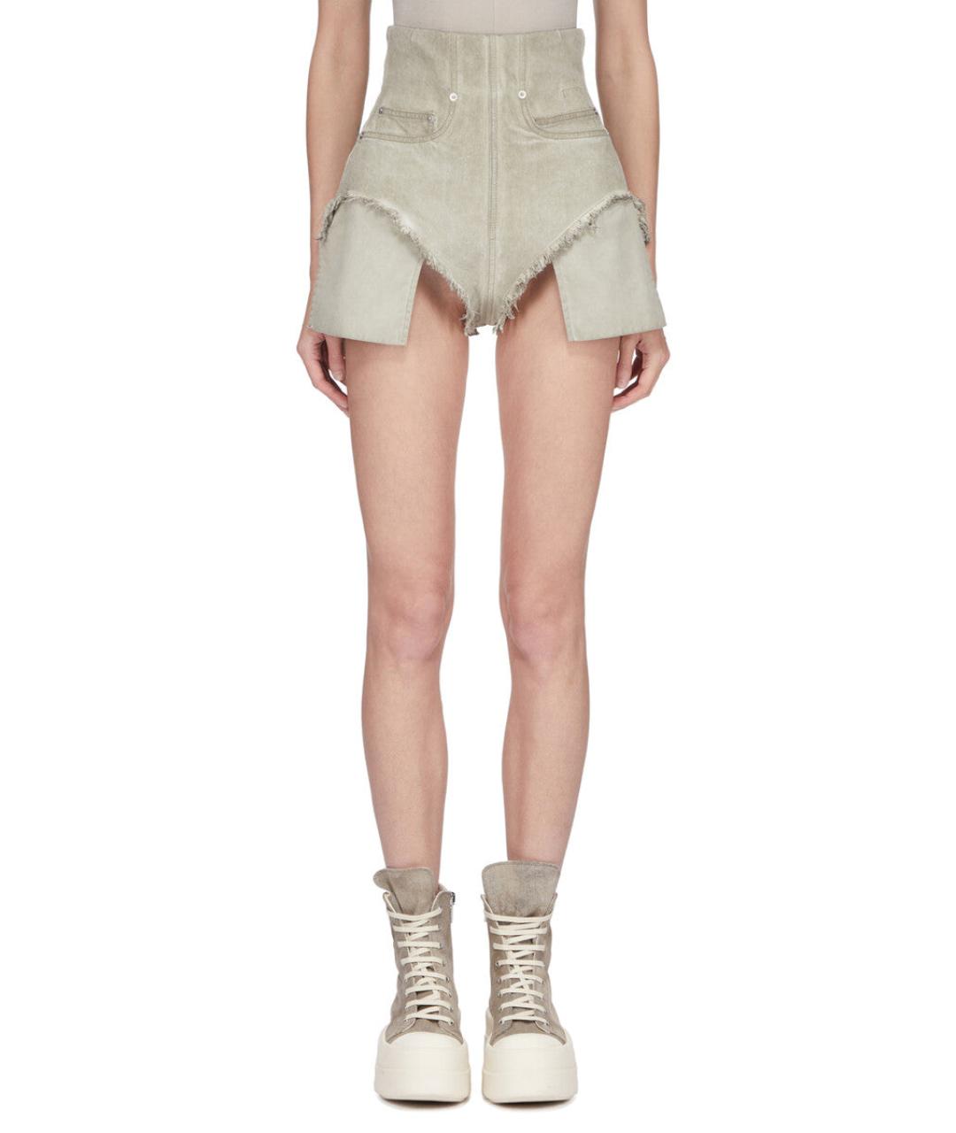 RICK OWENS DRKSHDW Бежевые хлопковые шорты, фото 1