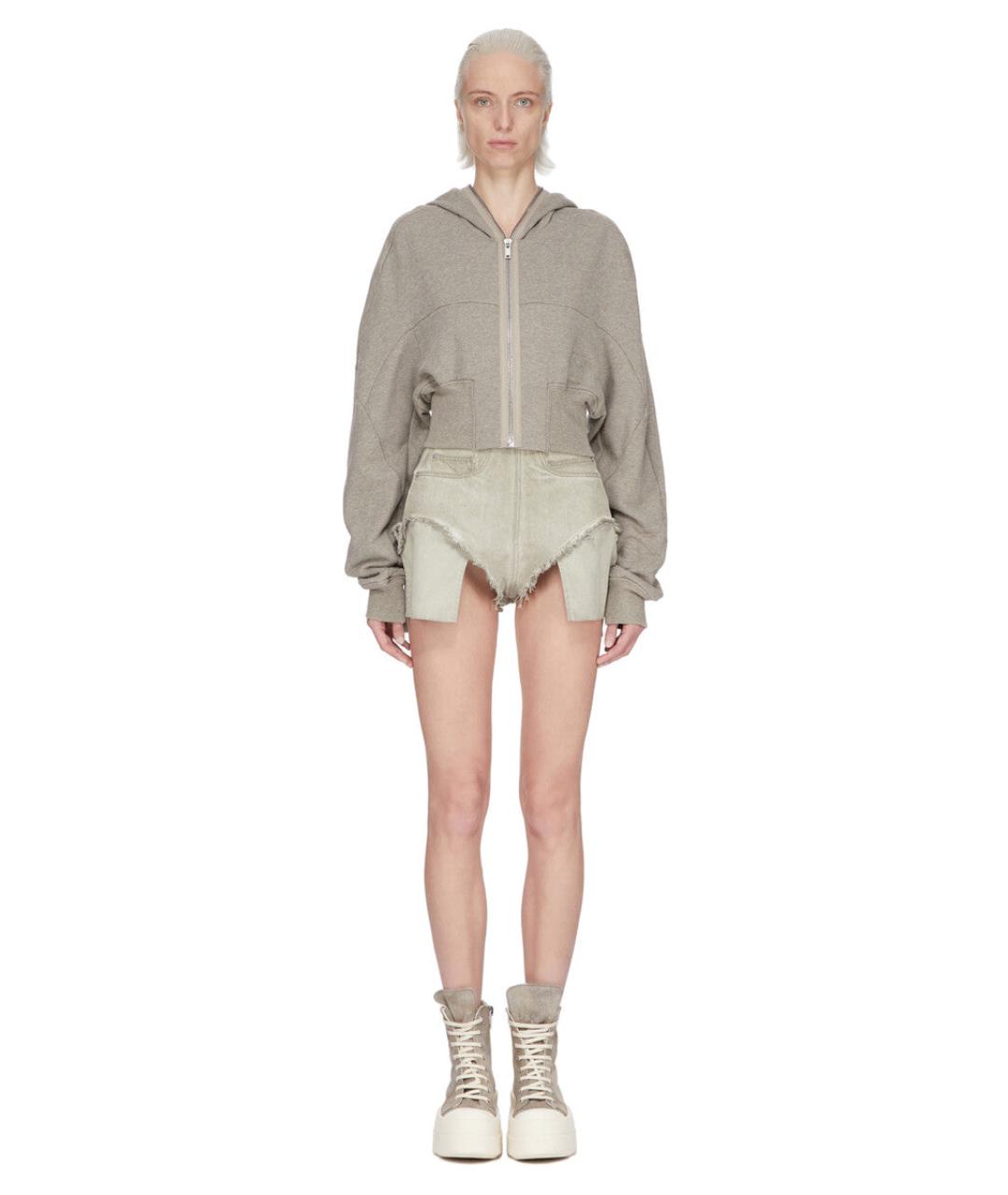 RICK OWENS DRKSHDW Бежевые хлопковые шорты, фото 2