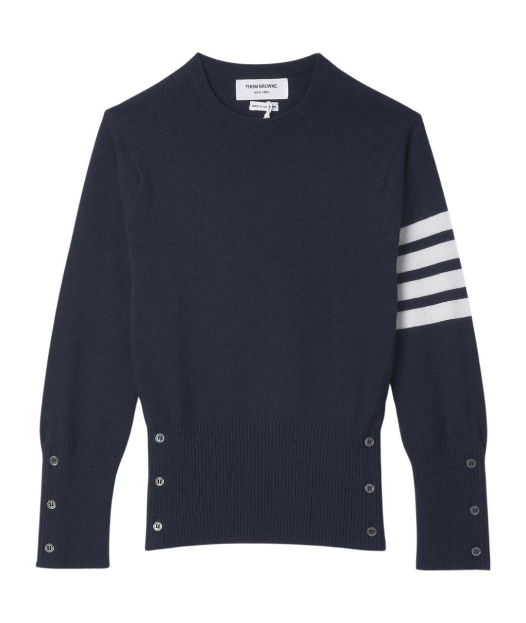 THOM BROWNE Синий шерстяной джемпер / свитер, фото 1