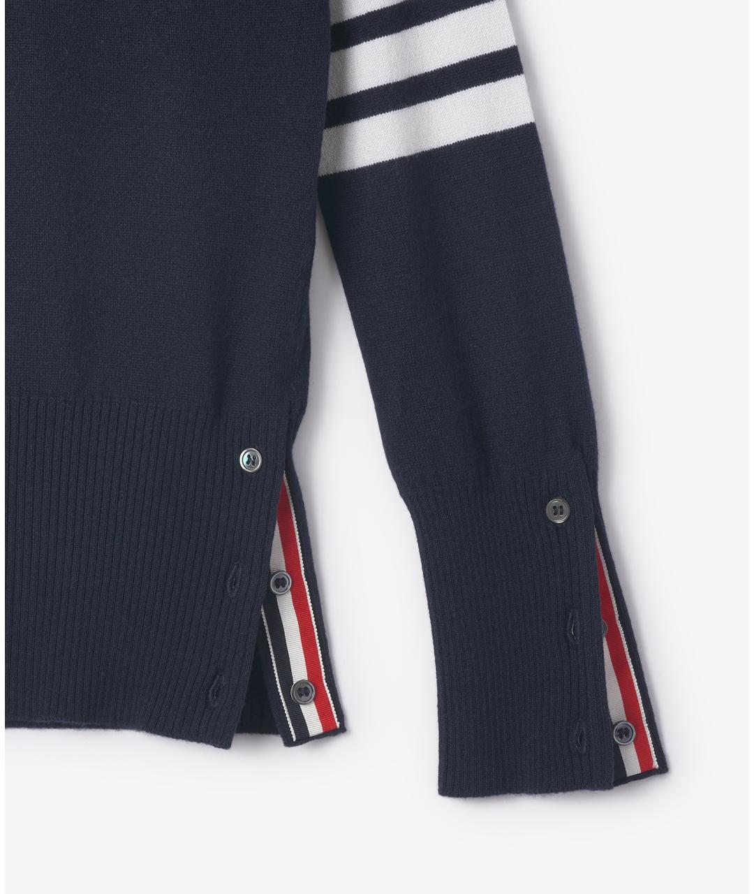 THOM BROWNE Синий шерстяной джемпер / свитер, фото 2