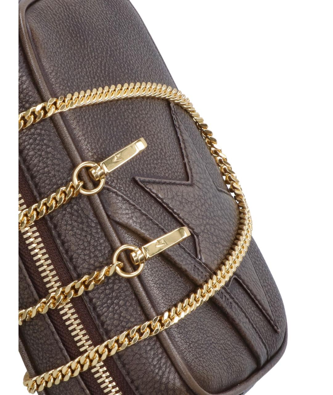 GOLDEN GOOSE DELUXE BRAND Коричневая кожаная сумка через плечо, фото 4