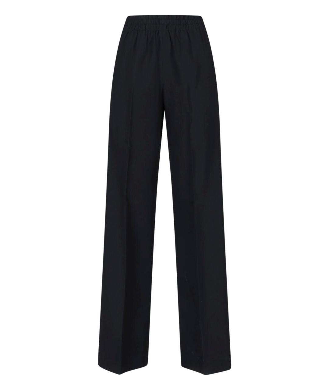 GOLDEN GOOSE DELUXE BRAND Черные шерстяные прямые брюки, фото 1