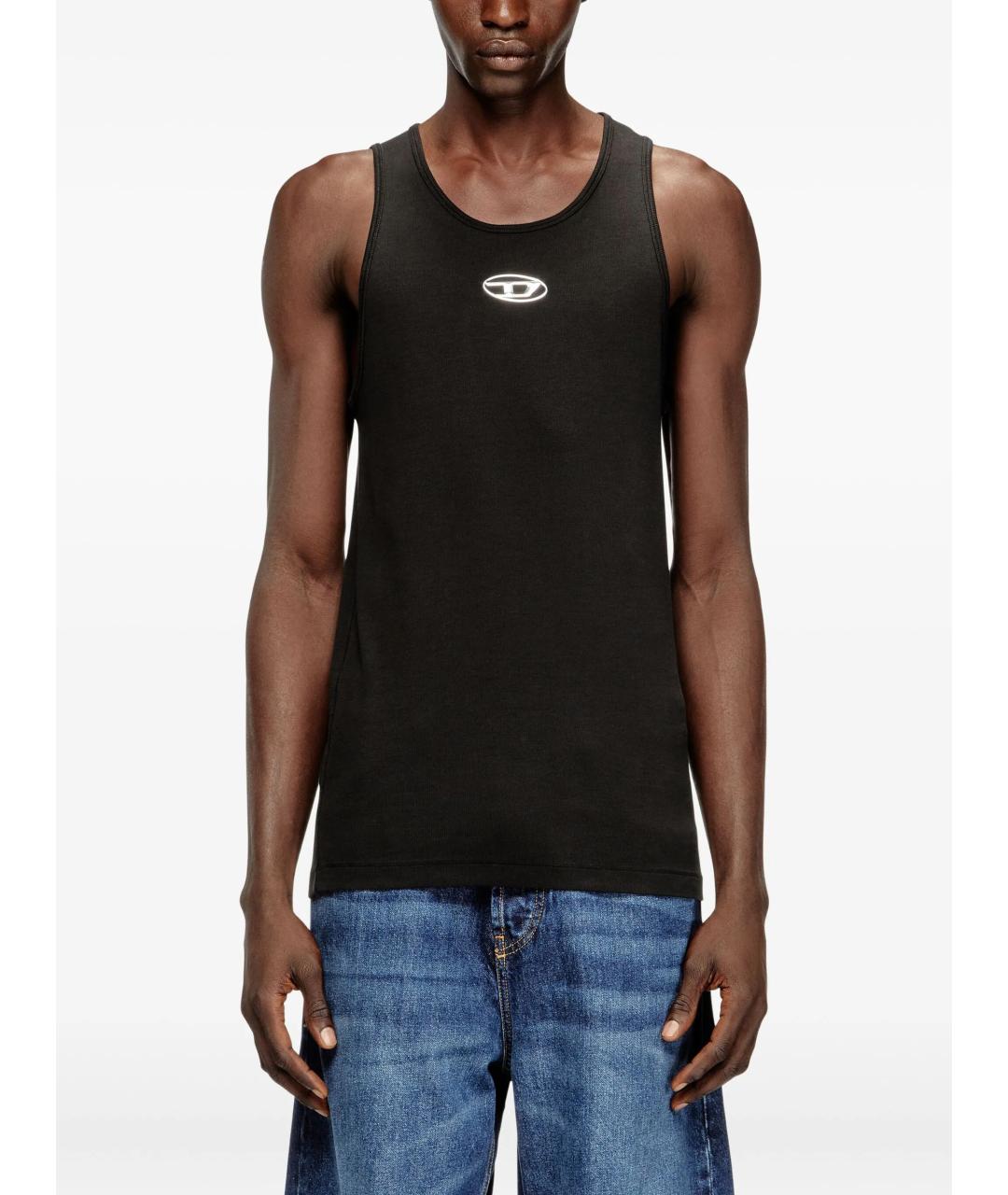 DIESEL Черная хлопковая майка, фото 3