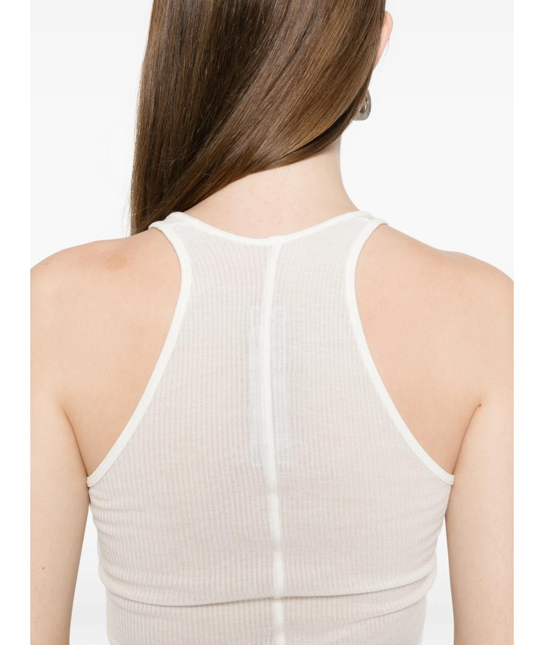 RICK OWENS Белая хлопковая майка, фото 5