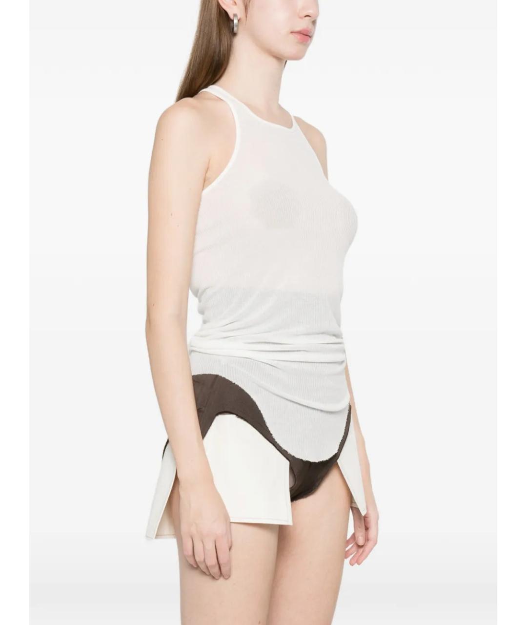 RICK OWENS Белая хлопковая майка, фото 3