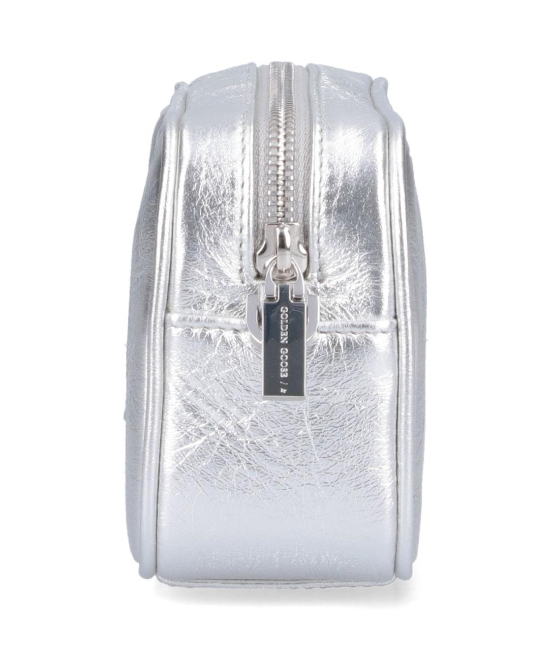 GOLDEN GOOSE DELUXE BRAND Серебряная кожаная сумка через плечо, фото 5