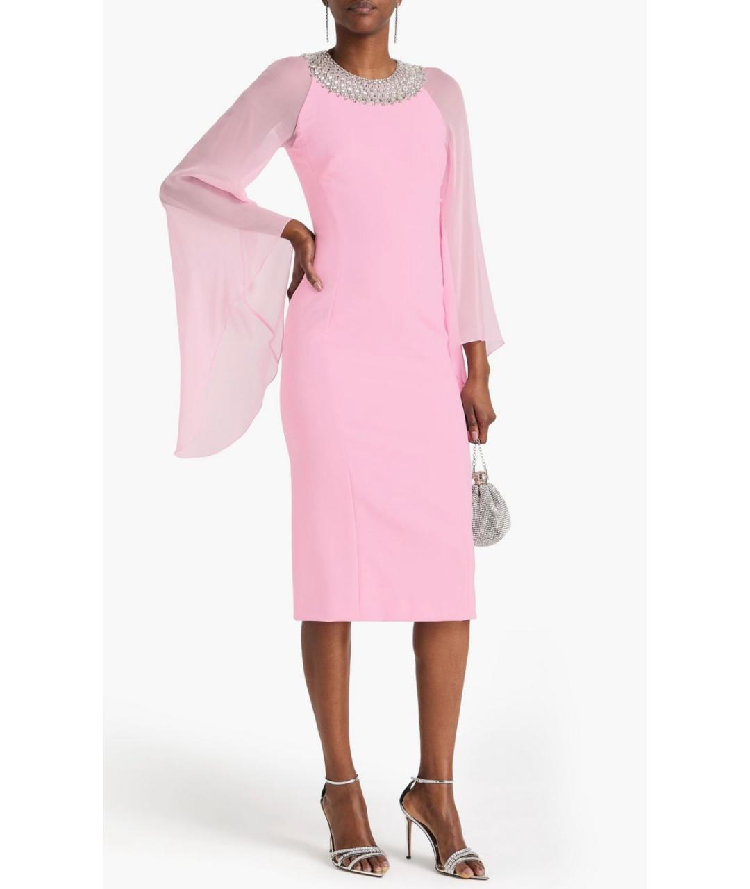 JENNY PACKHAM Розовое полиэстеровое коктейльное платье, фото 2