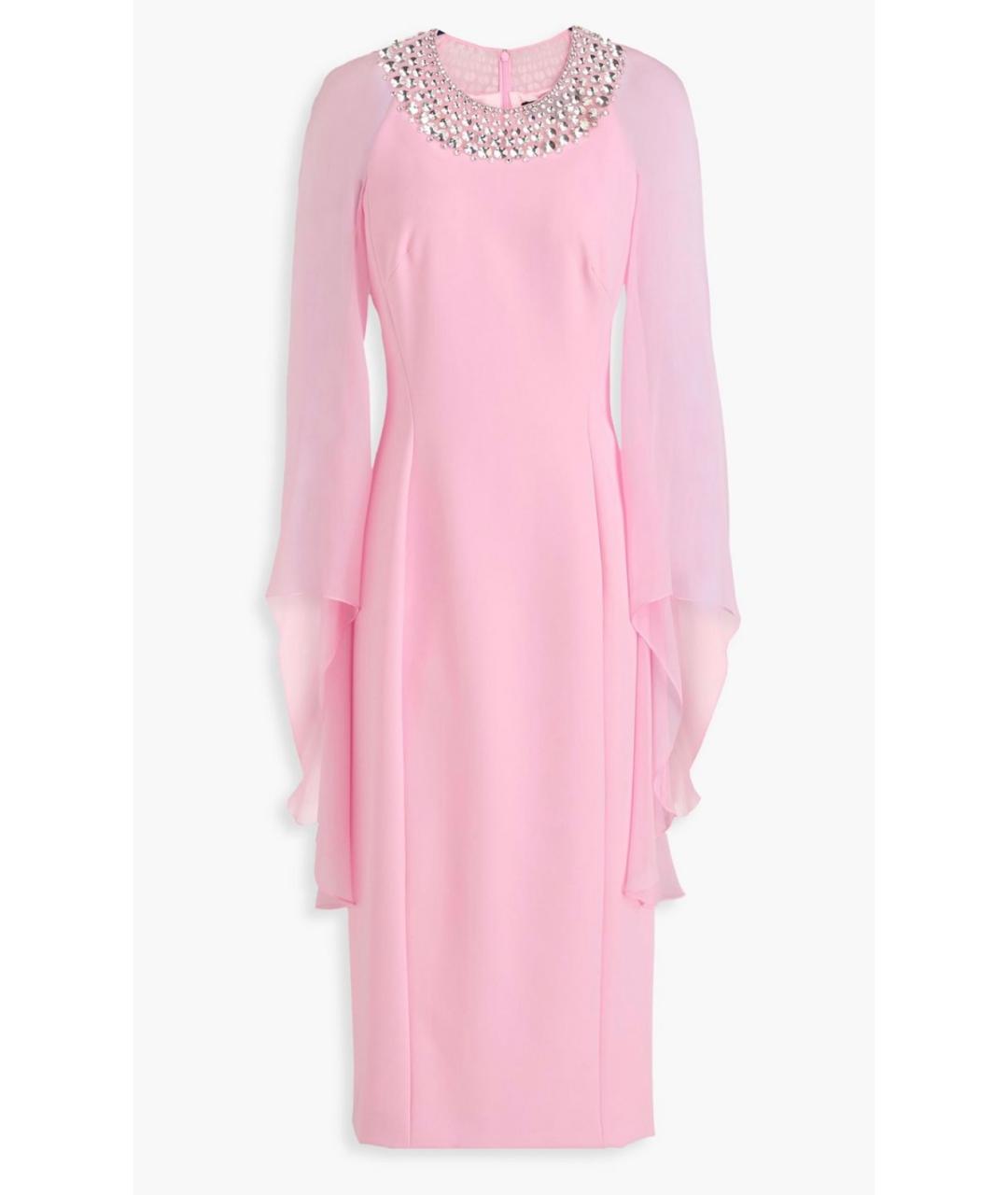 JENNY PACKHAM Розовое полиэстеровое коктейльное платье, фото 4