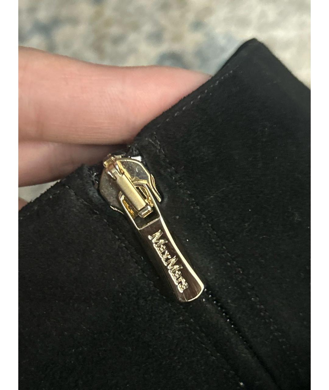 MAX MARA Черные замшевые сапоги, фото 6