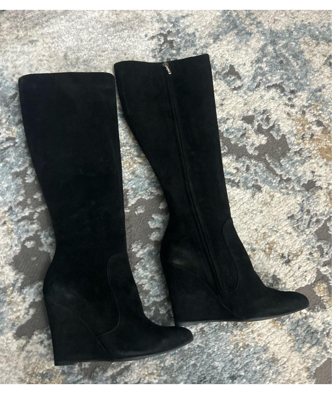 MAX MARA Черные замшевые сапоги, фото 8