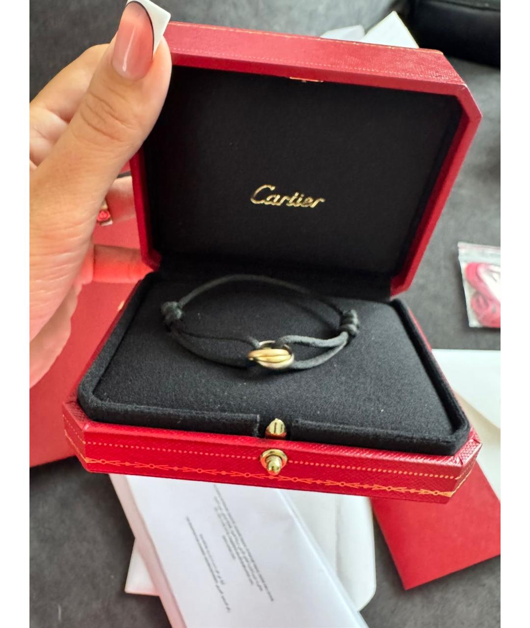 CARTIER Черный браслет из белого золота, фото 5